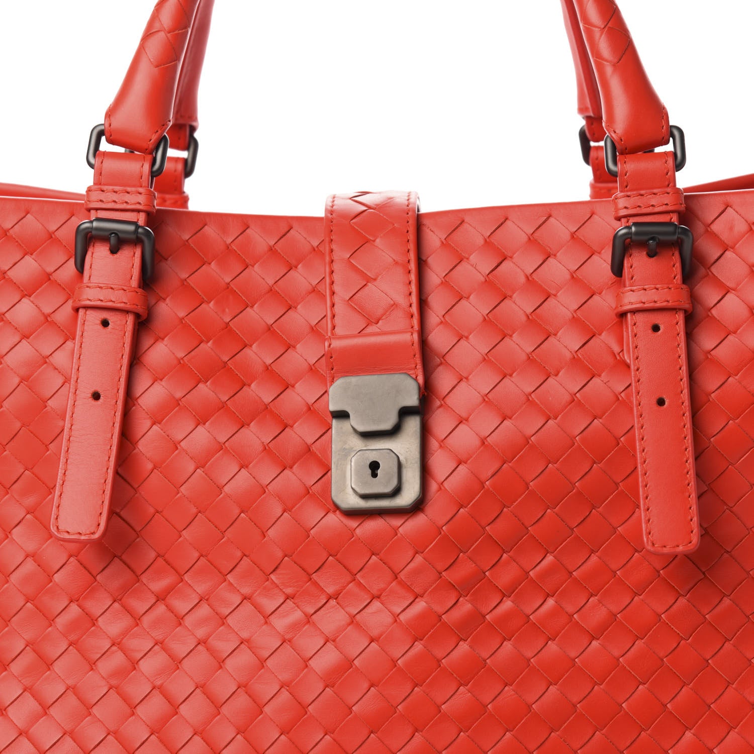 Bottega Veneta Nappa Intrecciato Medium Roma Tote Red 10 of 10