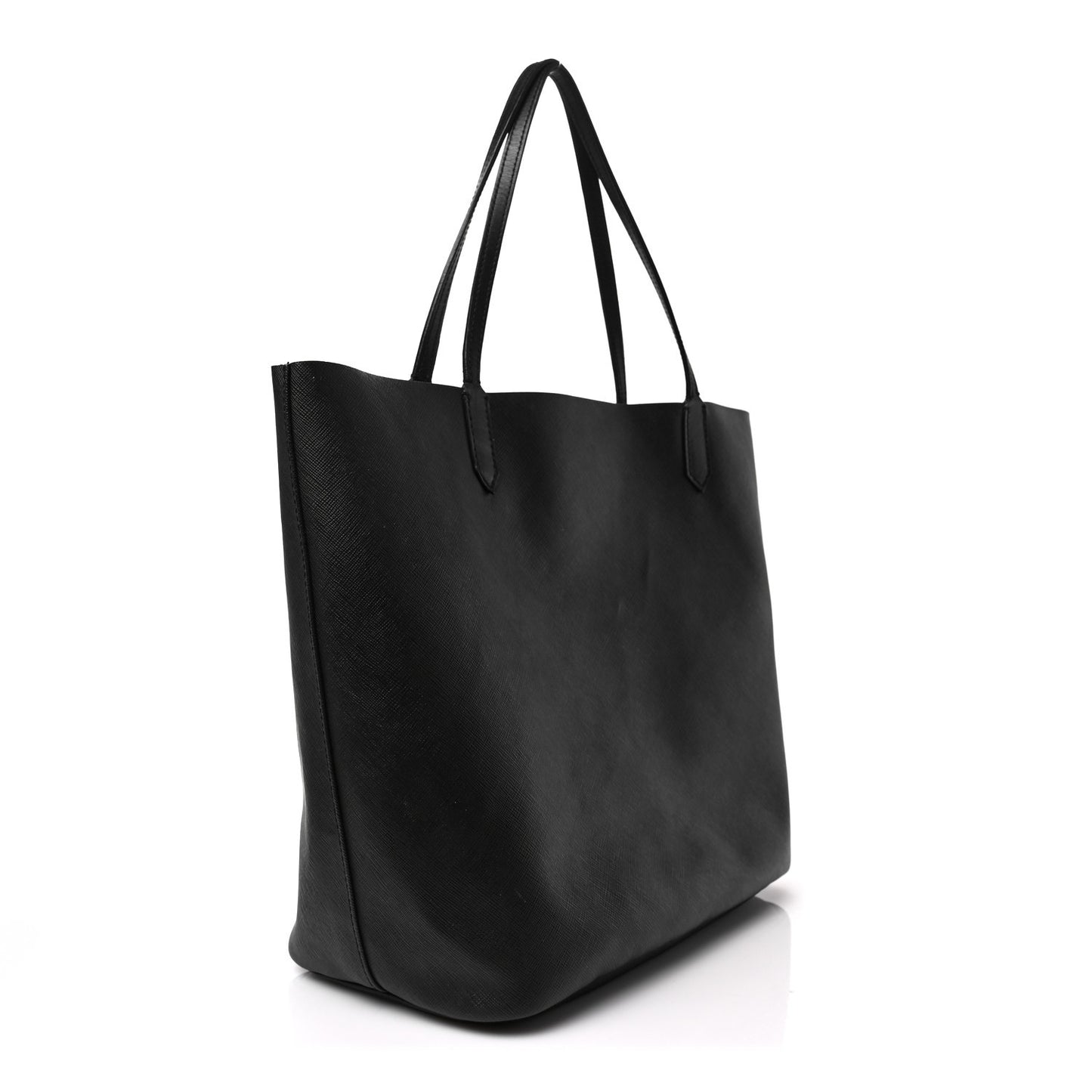 Textured Coated Canvas Rottweiler Print Antigona Tote Black