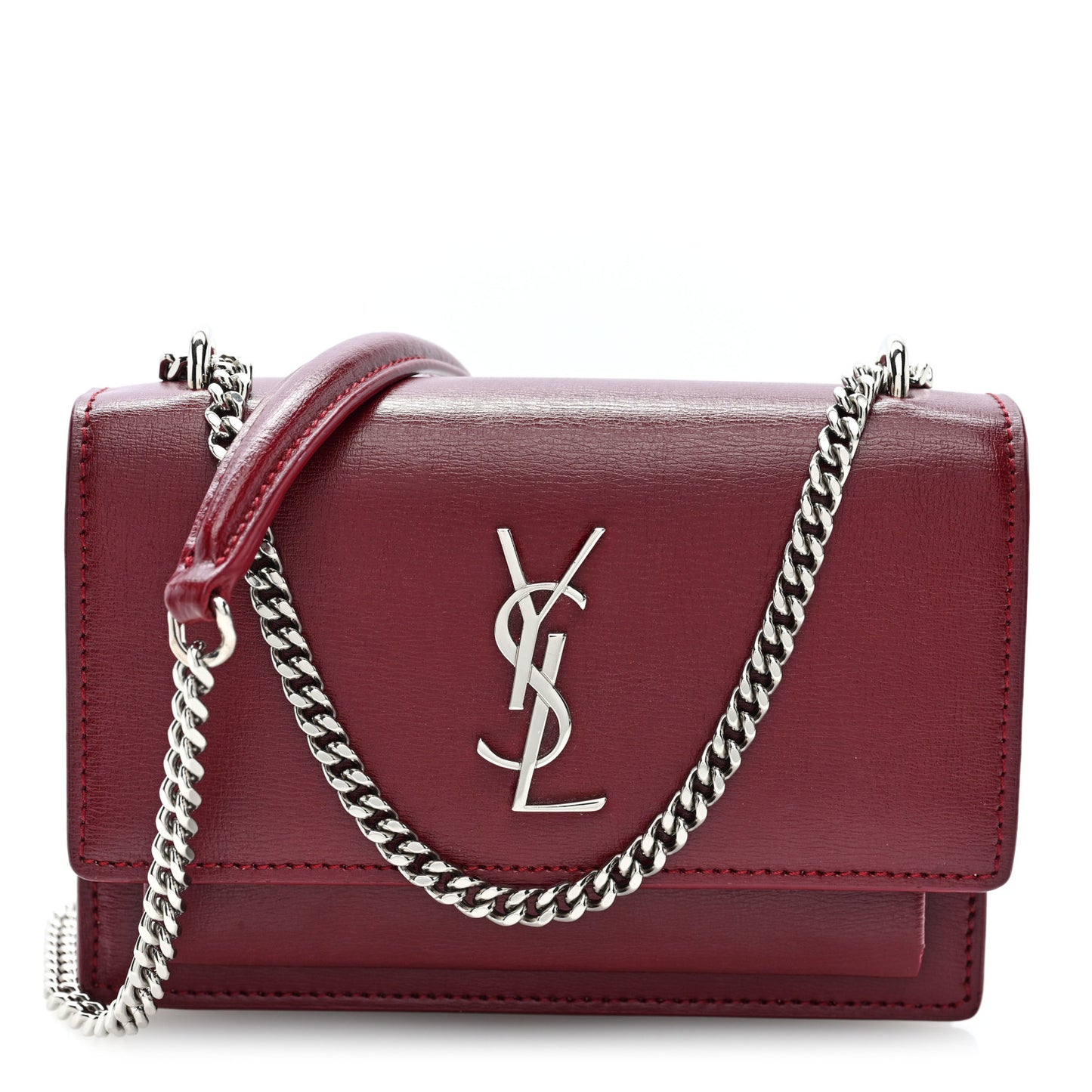 Calfskin Monogram Sunset Chain Wallet Palissandre