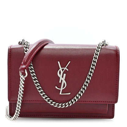 Saint Laurent Calfskin Monogram Sunset Chain Wallet Palissandre 1 of 9