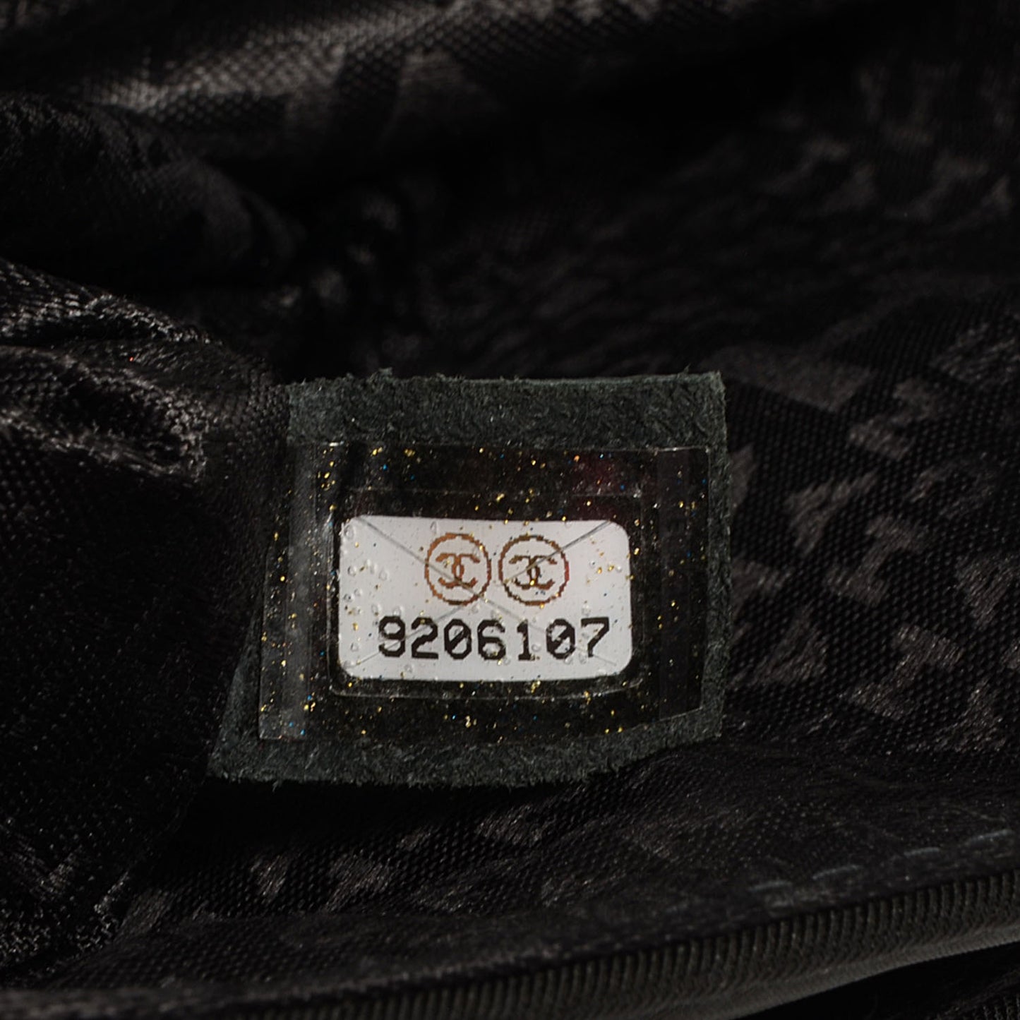 Jersey Quilted Mademoiselle Messenger Flap Bag Black