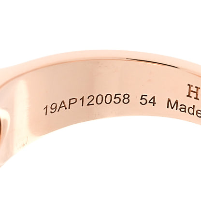 Hermes 18K Rose Gold Diamond Collier de Chien Rock Pave Ring 54 7 6 of 8