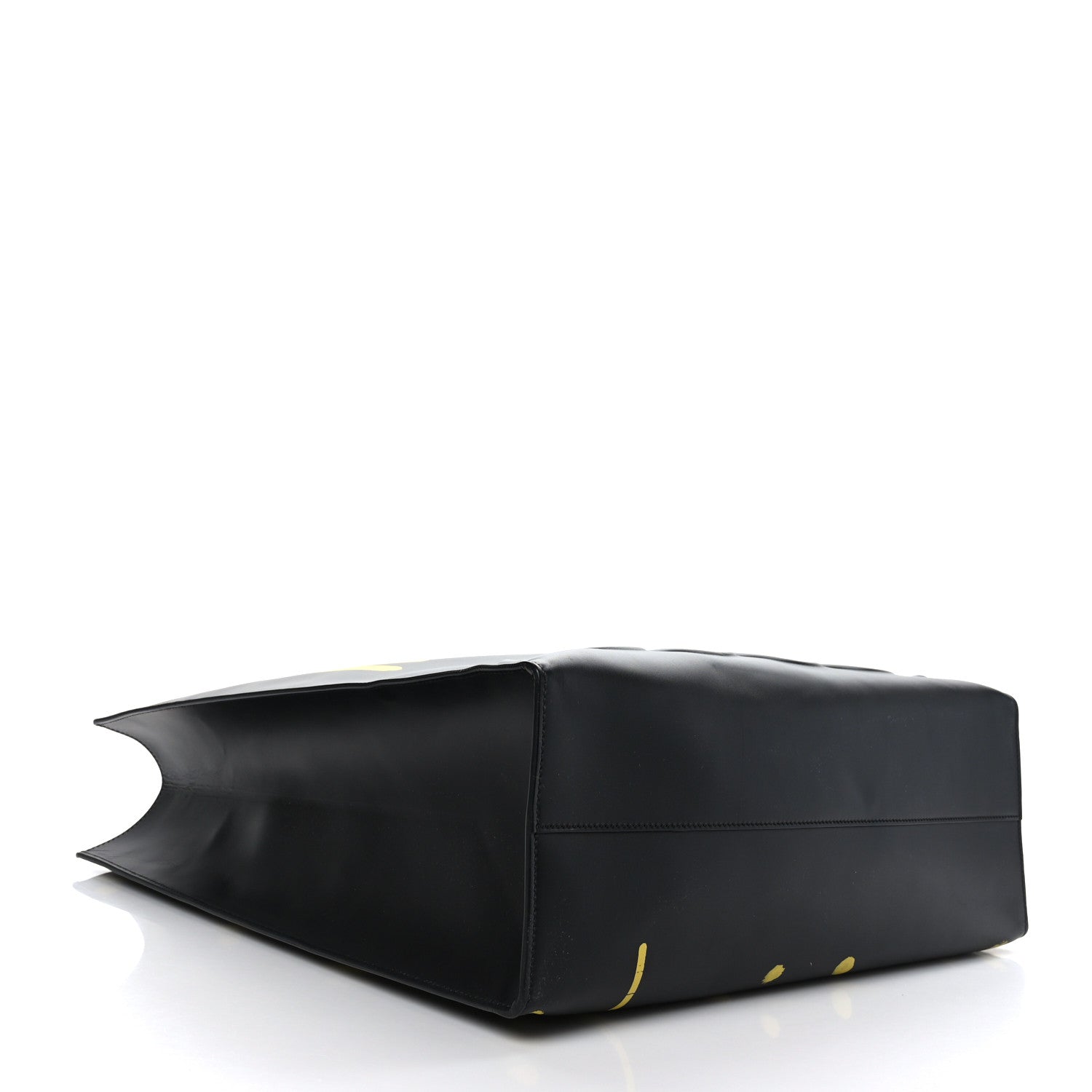 Gucci Calfskin GucciGhost Real Large XL Tote Black Yellow 4 of 9