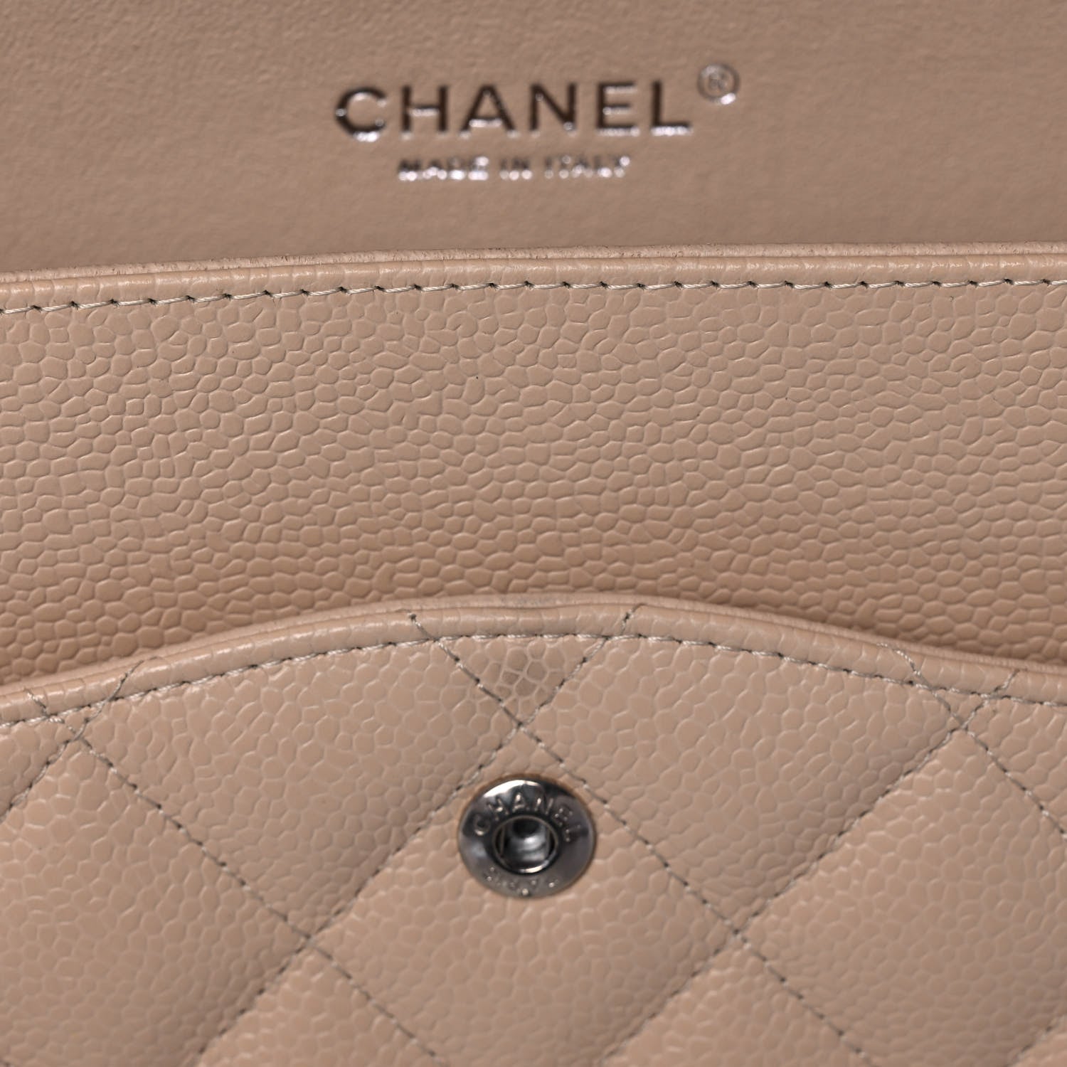 Chanel Caviar Quilted Jumbo Double Flap Beige Clair 17 of 19