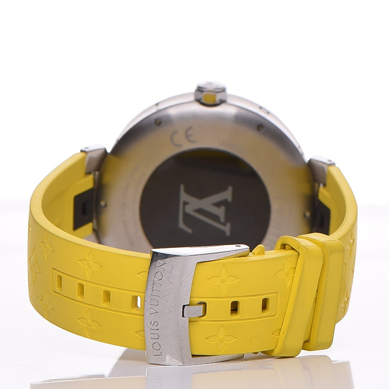 Louis Vuitton Stainless Steel Rubber 42mm Monogram Tambour Horizon Smartwatch Yellow 3 of 8