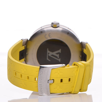 Louis Vuitton Stainless Steel Rubber 42mm Monogram Tambour Horizon Smartwatch Yellow 3 of 8