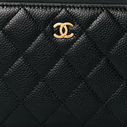 Chanel Caviar Quilted Large Gusset Zip Around Wallet Black 9 of 12