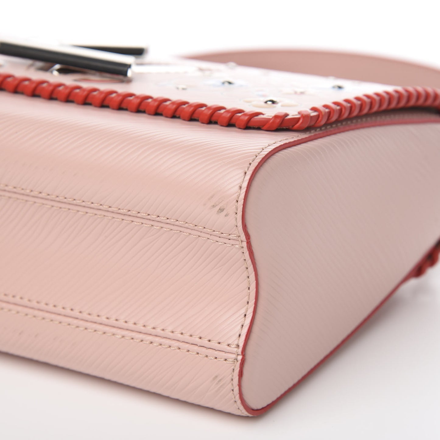 Epi Flower Twist Shoulder Bag MM Rose Ballerine