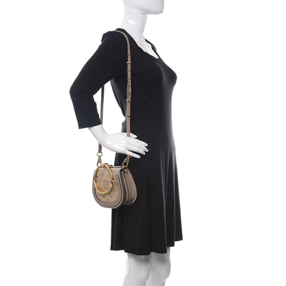 Chloe Calfskin Suede Small Constellation Studs Nile Bracelet Bag Motty Grey 2 of 10