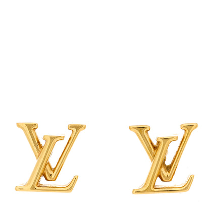 Louis Vuitton Metal LV Iconic Earrings Gold 1 of 5