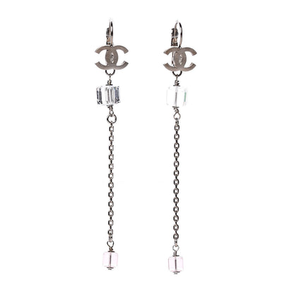 Chanel Crystal CC Dangle Earrings Vieux Rose 1 of 5