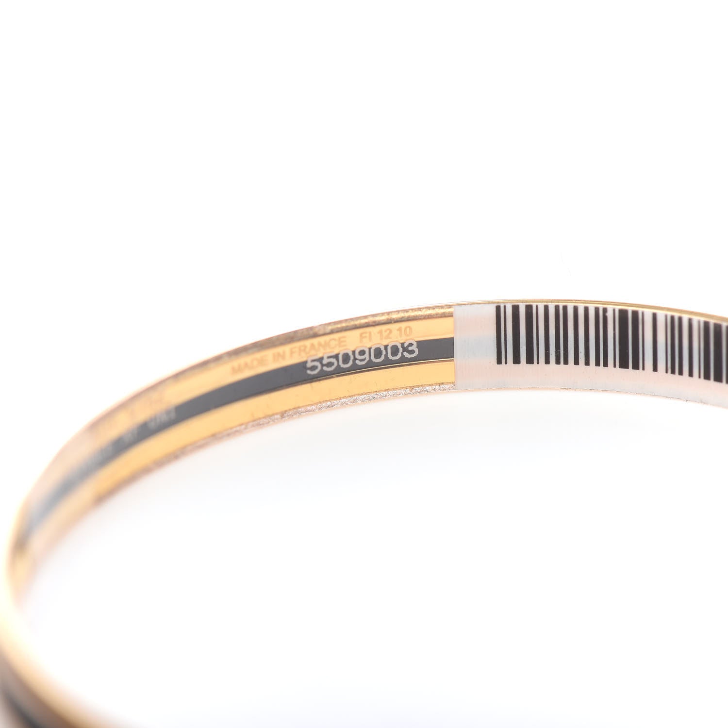 Hermes Enamel Printed Extra Narrow Printed Bracelet 62 Black 5 of 6