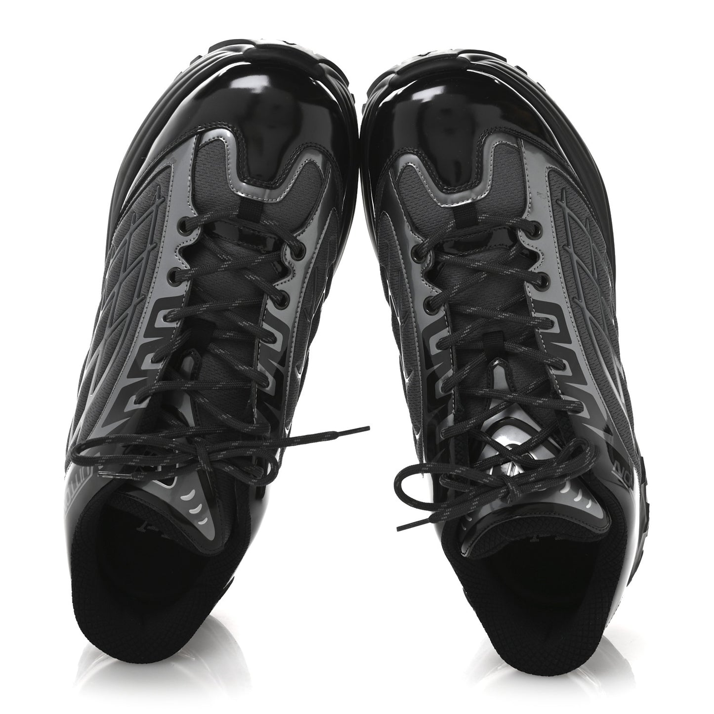 Monogram Discovery Lace Up Sneakers 9.5 Black Silver