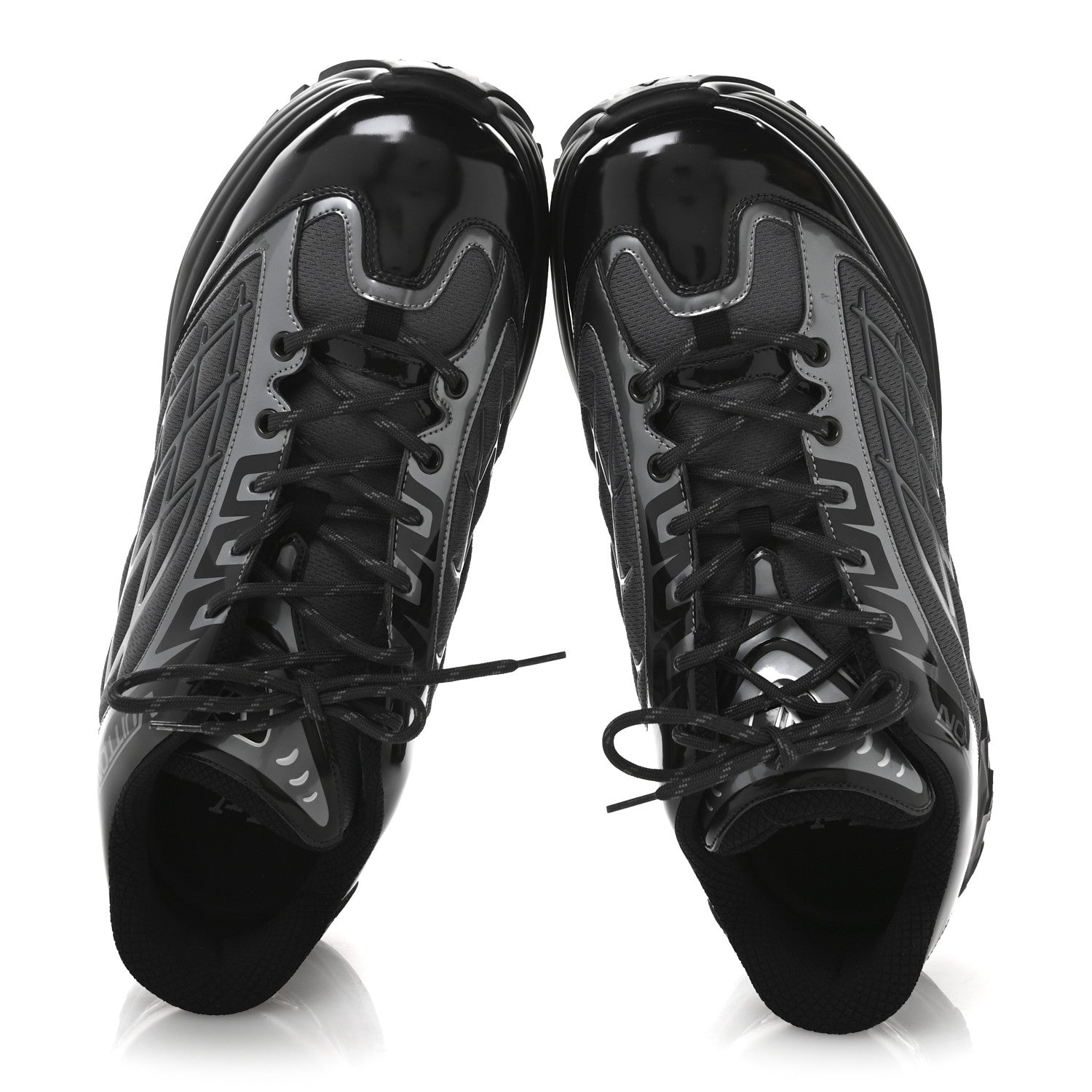 Louis Vuitton Monogram Discovery Lace Up Sneakers 9.5 Black Silver 2 of 9
