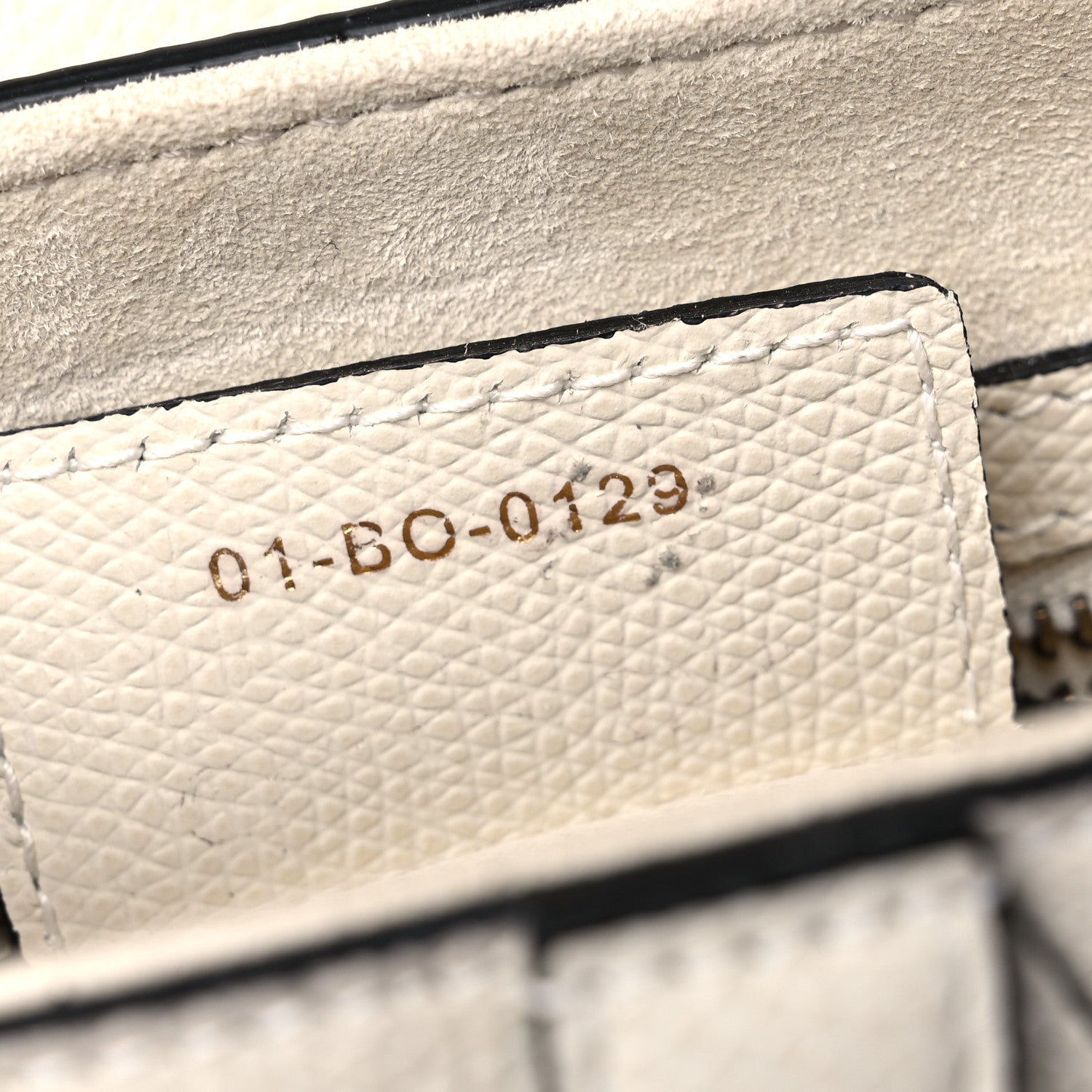 Christian Dior Grained Calfskin Saddle Bag White 7 of 13