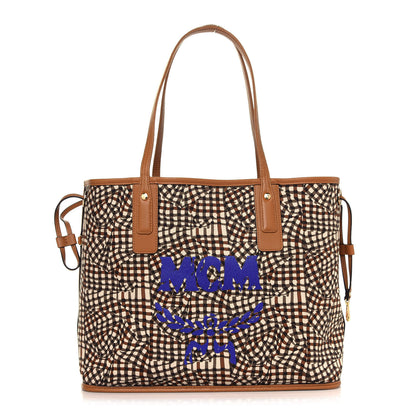 MCM Visetos Medium Liz Reversible Shopper Tote Cognac 12 of 20