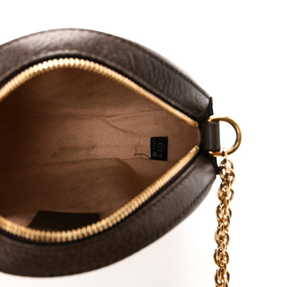 Gucci GG Supreme Monogram Web Mini Ophidia Round Shoulder Bag Brown 5 of 10