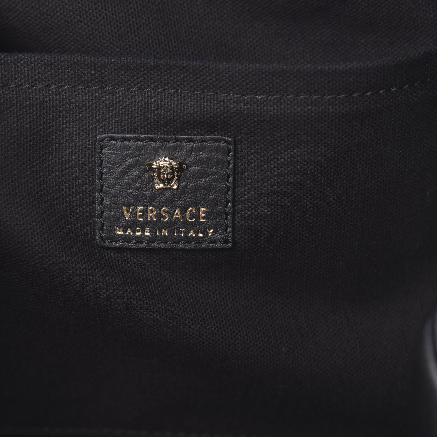 Versace Grained Calfskin Palazzo Bowler Black 6 of 10