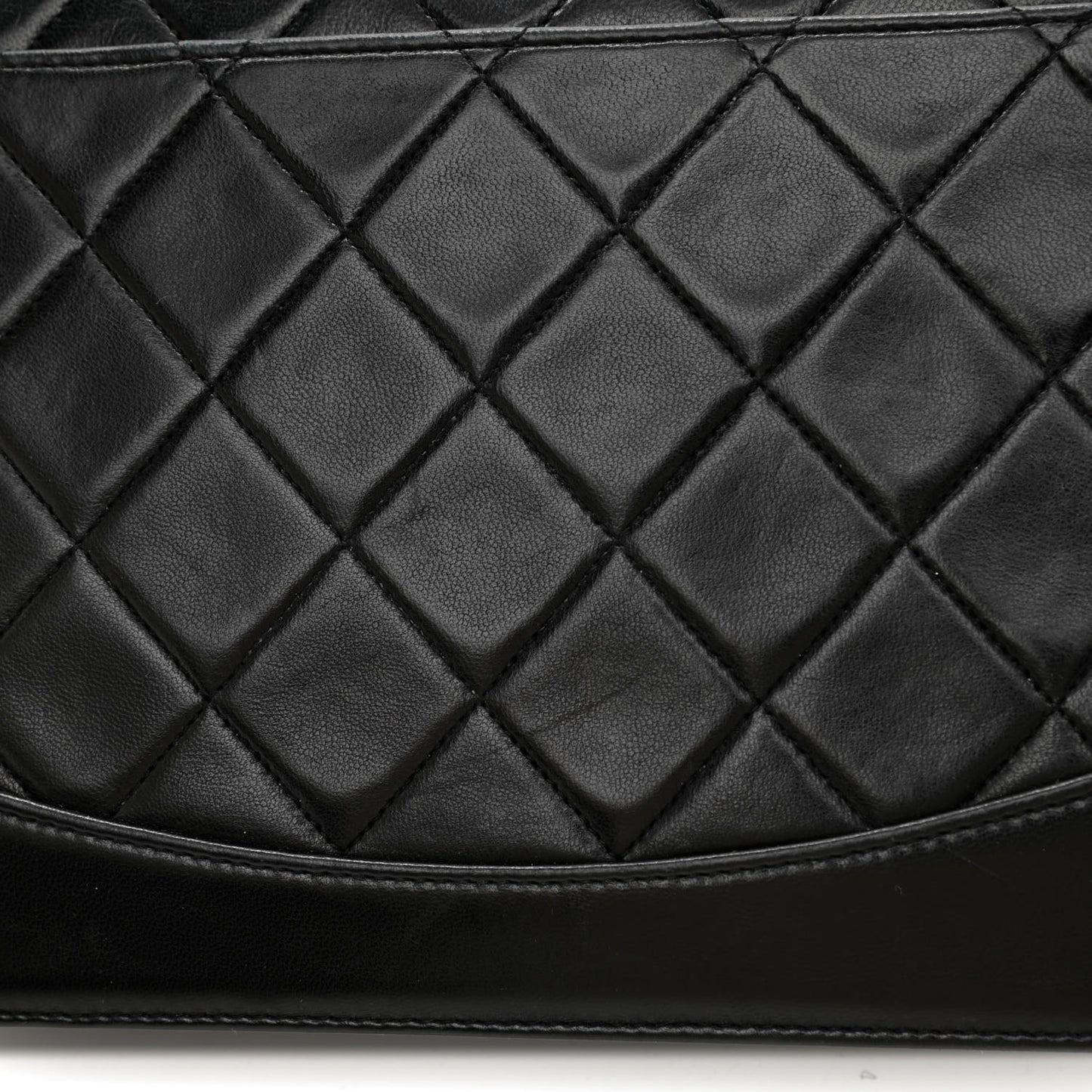 Lambskin Quilted Medium Mademoiselle Single Flap Black