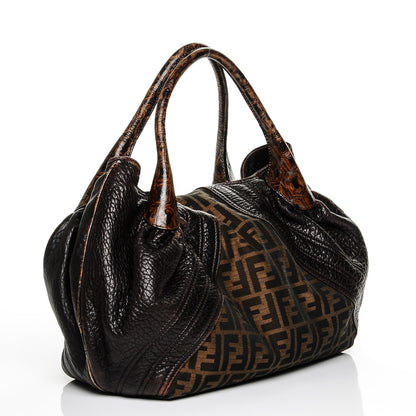 Fendi Zucca Nappa Nuvolata Vitello Tortuga Spy Tobacco Moro 3 of 7