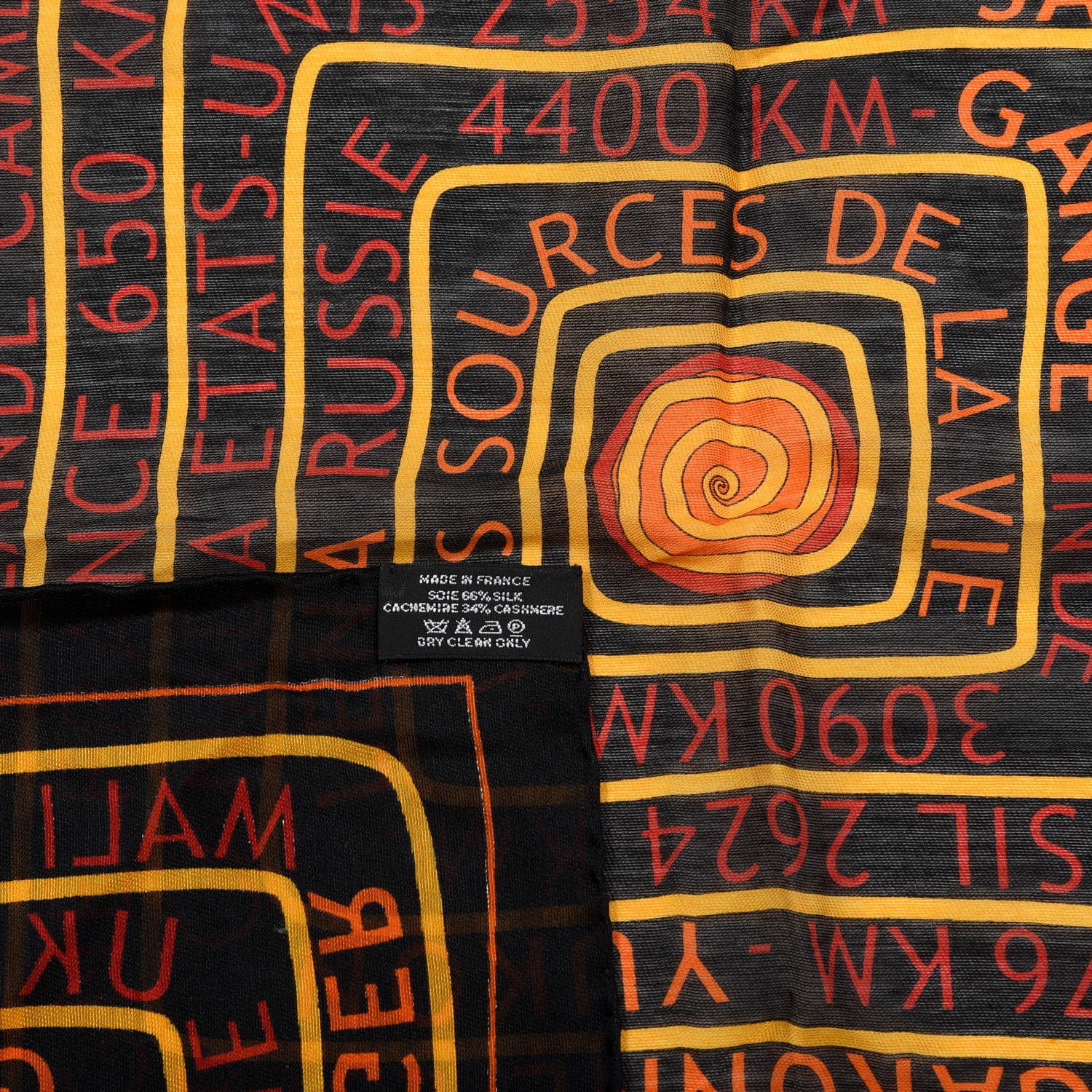 Hermes Cashmere Silk Les Sources De La Vie Scarf 70 4 of 4