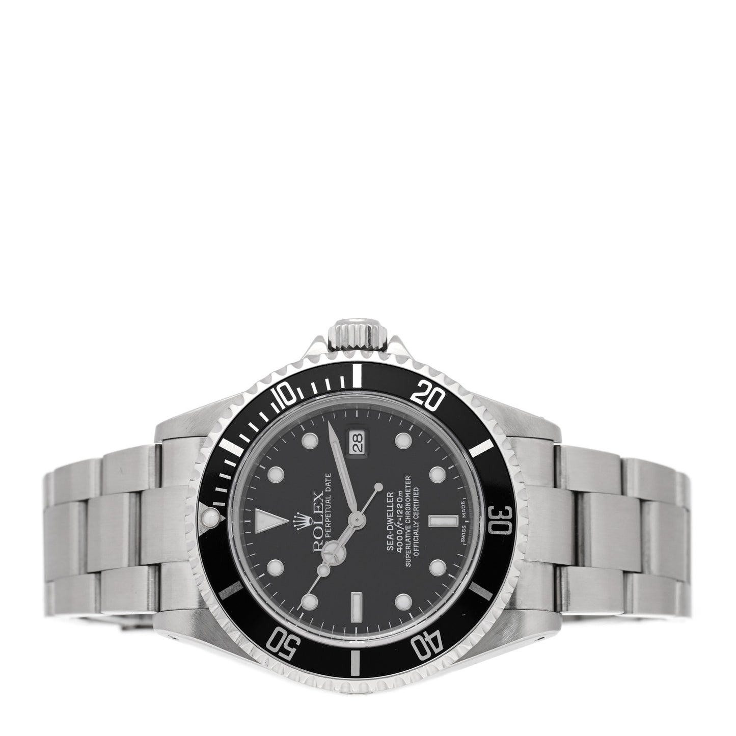 Stainless Steel 40mm Sea-Dweller Oyster Perpetual Watch Black 16600