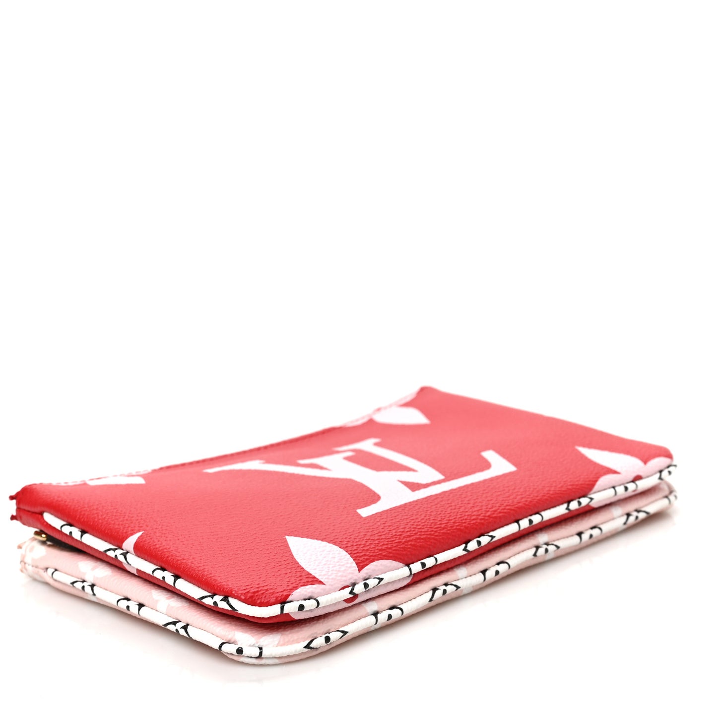 Monogram Giant Double Zip Pochette Rouge