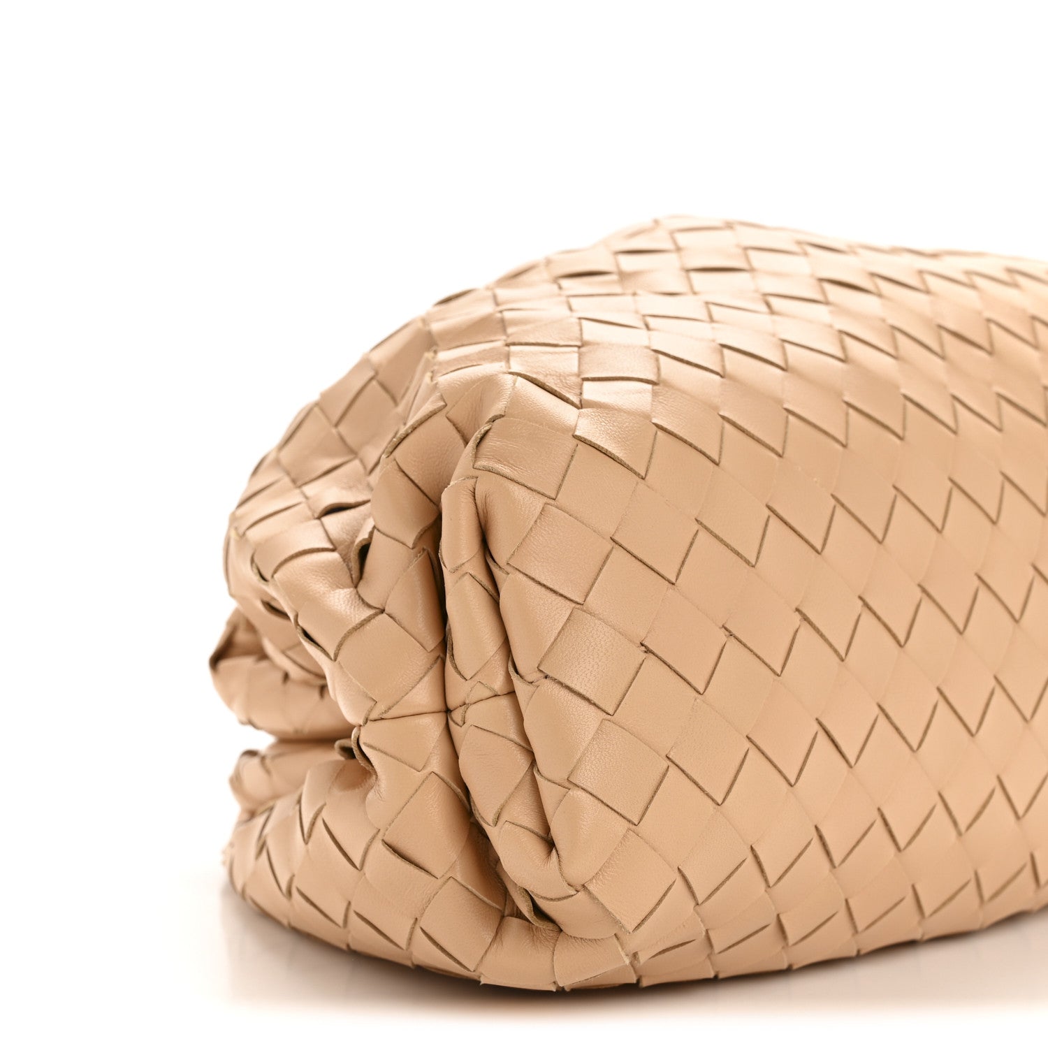 Bottega Veneta Nappa Maxi Intrecciato The Pouch Oversized Clutch Almond 9 of 11