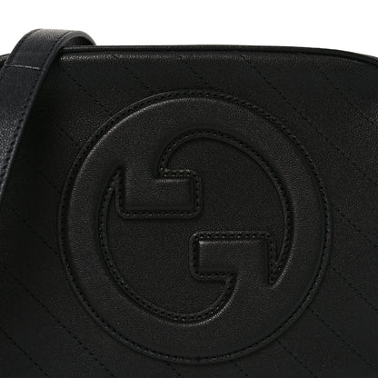 Gucci Sakai Be Green Calfskin Diagonal Stitched Small Blondie Shoulder Bag Black 8 of 11