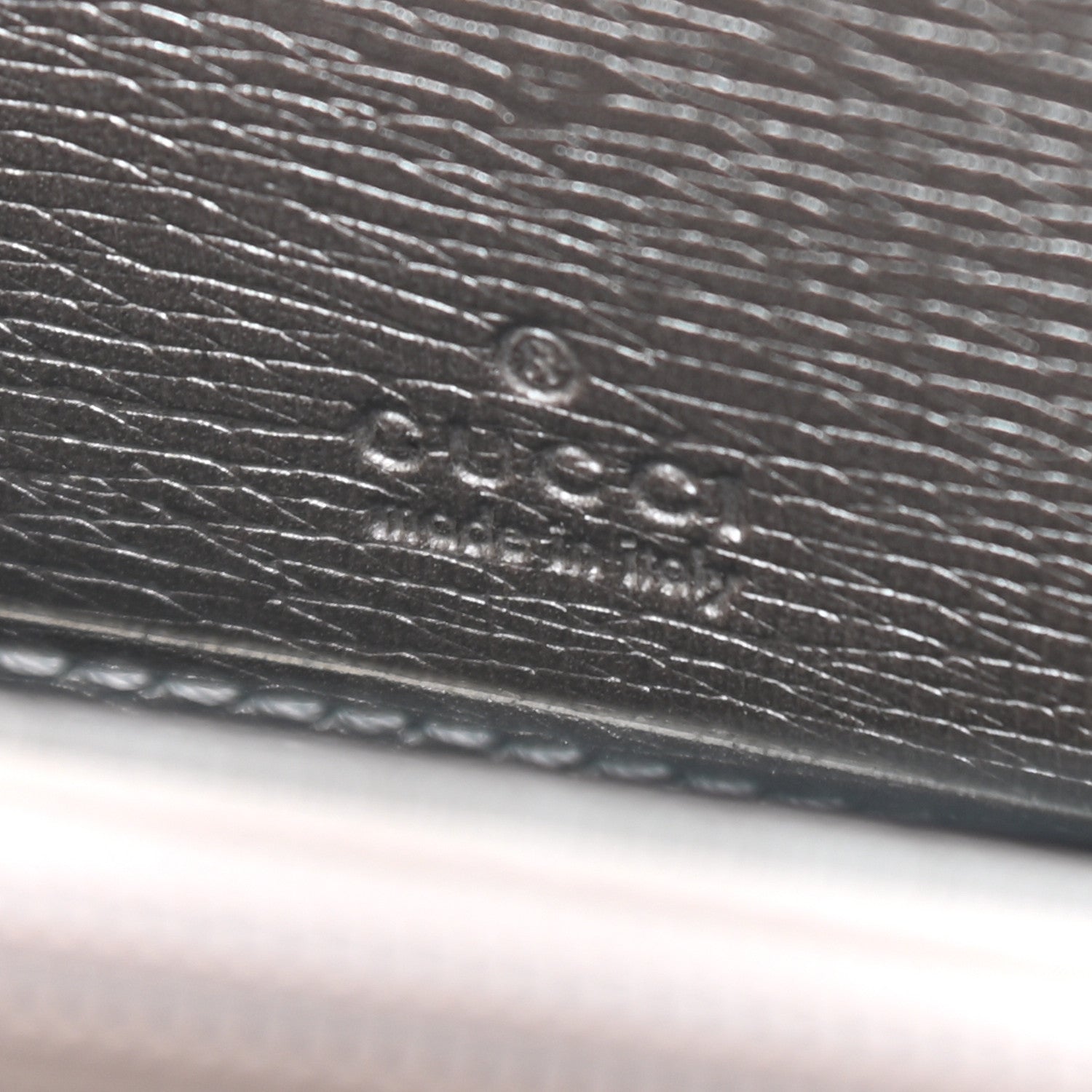 Gucci Metallic Shangai Calfskin Lovely Zip Around Wallet Dark Shell 6 of 8