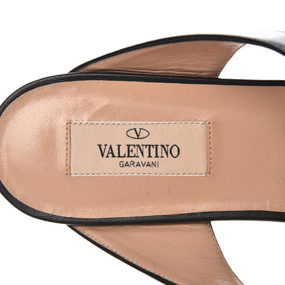Valentino Garavani Nappa Rockstud Ankle Strap Flat Sandals 39 Black 6 of 9