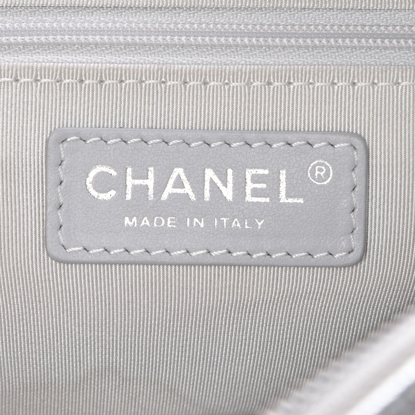 Metallic Calfskin Quilted Medium Casual Rock Flap Silver