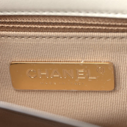 Chanel Lambskin Quilted Large Chanel 19 Flap White 6 of 10