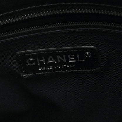 Chanel Coated Canvas Quilted Large Paris Biarritz Tote Black 6 of 10