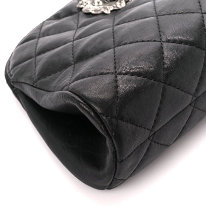 Chanel Lambskin Quilted Leo Lion Clutch Black 9 of 10