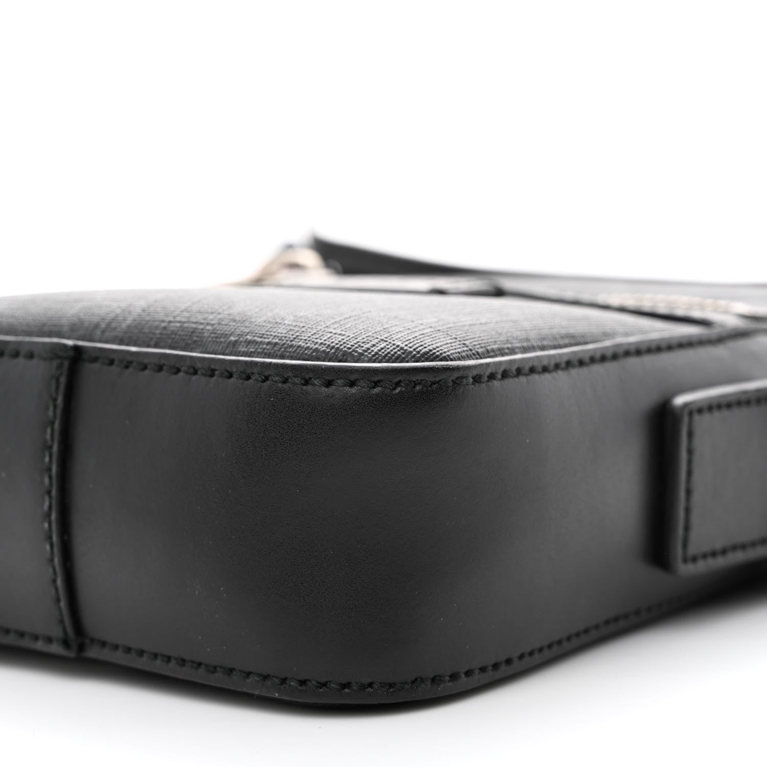 Gucci GG Supreme Monogram Appia Calfskin Web Small Camera Messenger Bag Black Grey 10 of 12