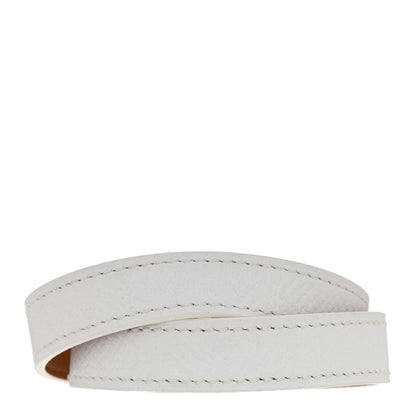 Hermes Epsom Kelly Double Tour Bracelet M White 3 of 5