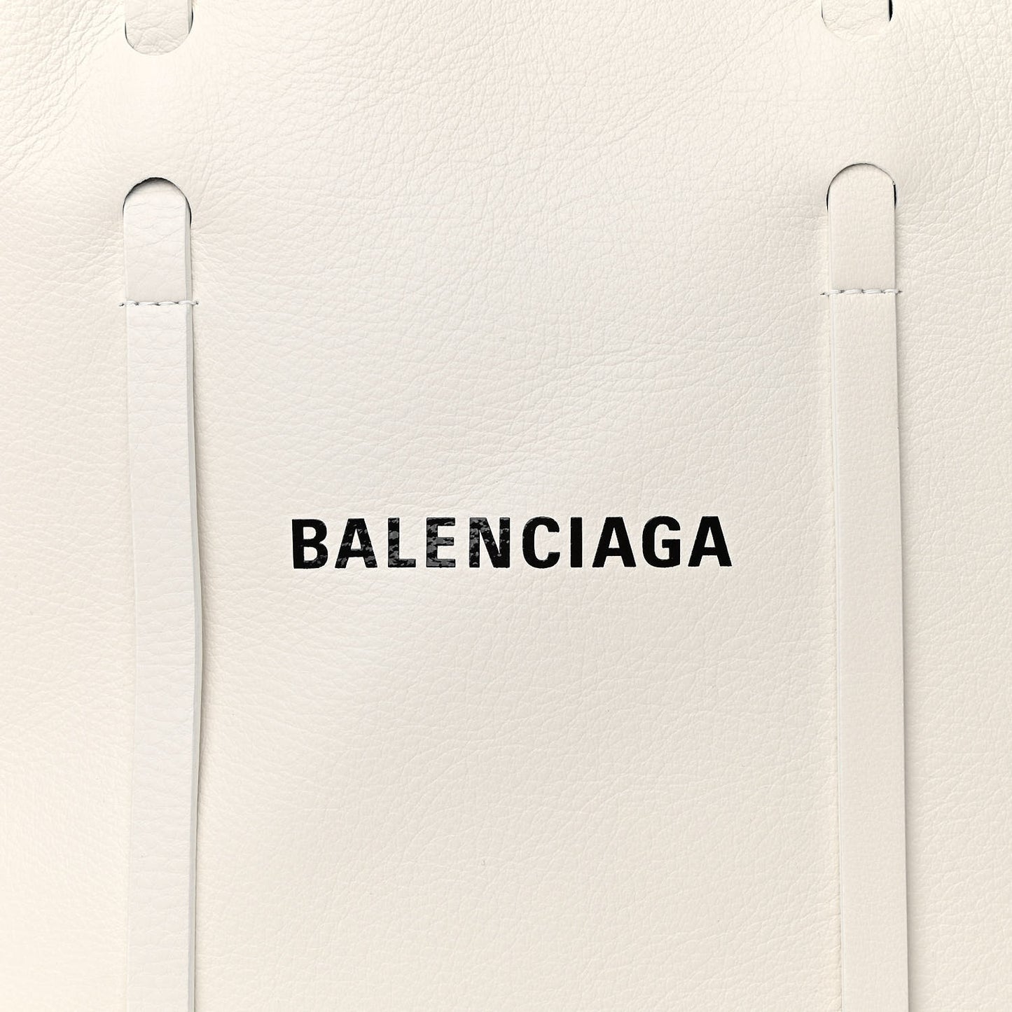 Smooth Calfskin Double Sided Small Everyday Tote Optic White Black