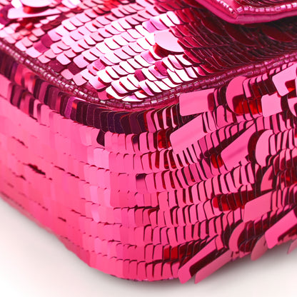 Fendi Sequin Paillettes Vitello Grace Sex and the City Baguette Ciclamino Pilar 8 of 8