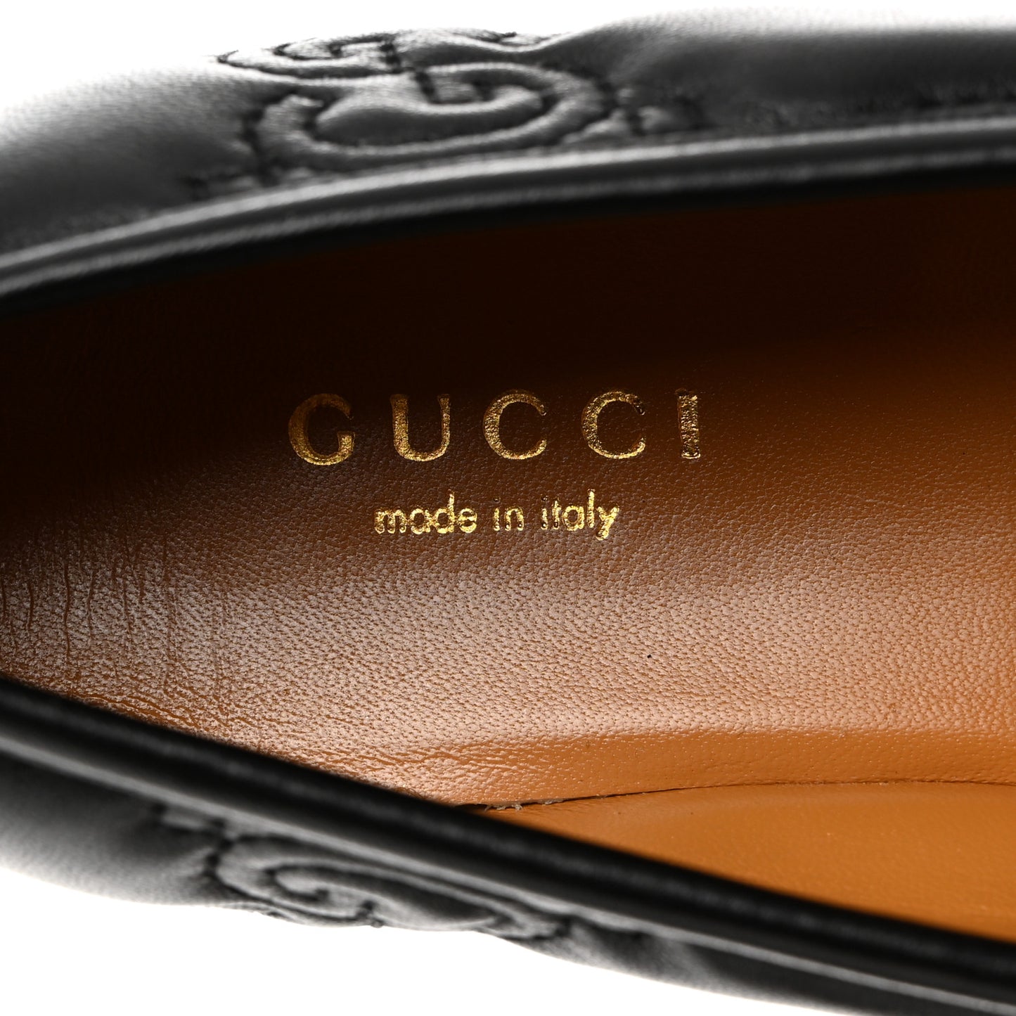 Nappa Charlotte GG Matelasse Womens Jordaan Loafers 35.5 Black