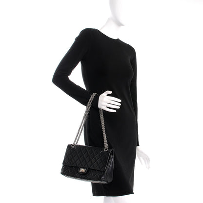 Chanel Aged Calfskin Quilted 2.55 Reissue 226 Flap Black 3 of 11