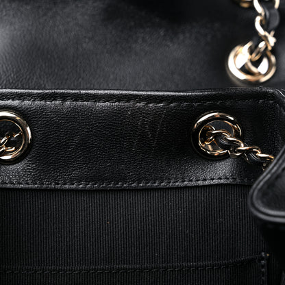 Chanel Lambskin Quilted Small Duma Drawstring Backpack Black 11 of 12