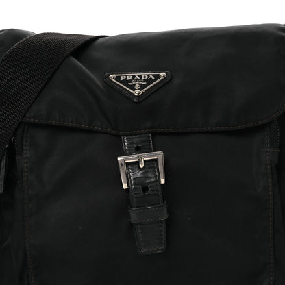 Prada Tessuto Nylon Saffiano Small Vela Messenger Black 8 of 16