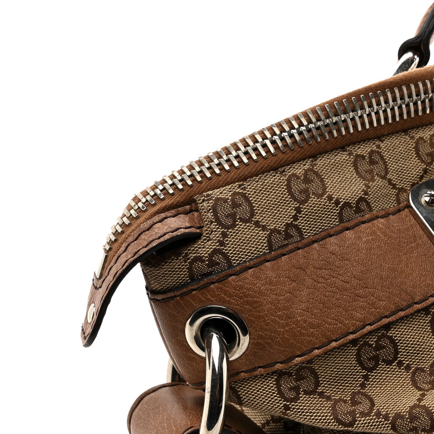 Monogram Bamboo Bar Medium Tote Brown