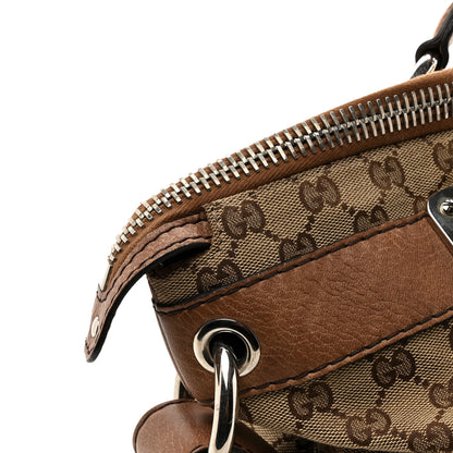 Gucci Monogram Bamboo Bar Medium Tote Brown 13 of 16