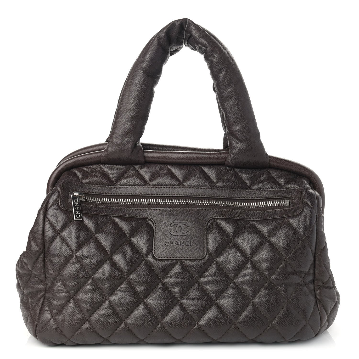 Chanel Caviar Coco Cocoon Bowler Chocolate 1 of 8