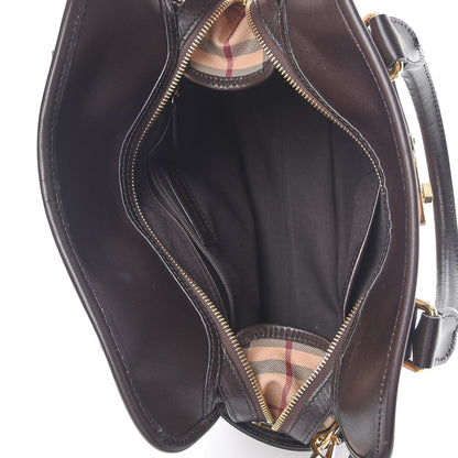 Burberry Haymarket Check Minford Portrait Tote Chocolate 5 of 8