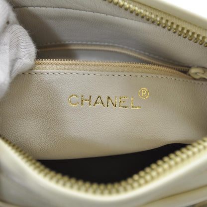 Chanel Lambskin Chevron Tassel Camera Case Beige 7 of 9