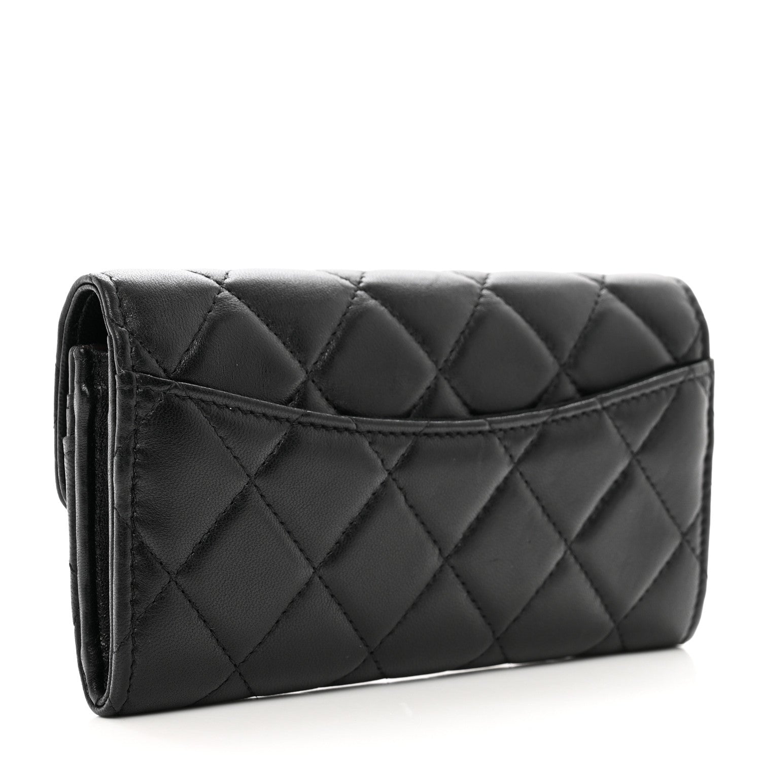Chanel Lambskin Quilted Medium Flap Wallet Black 3 of 10