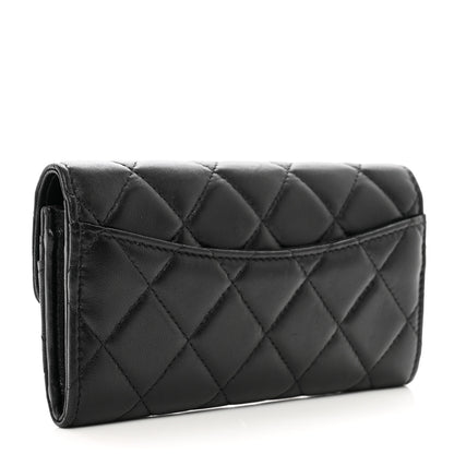 Chanel Lambskin Quilted Medium Flap Wallet Black 3 of 10